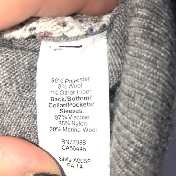 J. Crew Gray and White Crew Neck Sweater - Picture 7 of 7